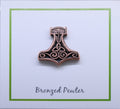 Viking Thor's Hammer Copper Lapel Pin