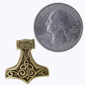 Viking Thor's Hammer Gold Lapel Pin