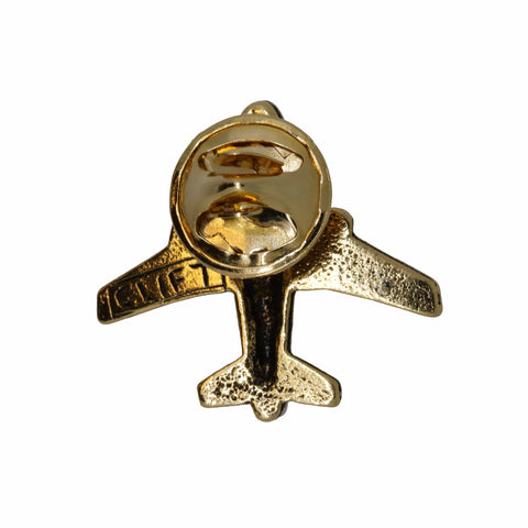 Jet Airplane Gold Lapel Pin