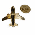 Jet Airplane Gold Lapel Pin