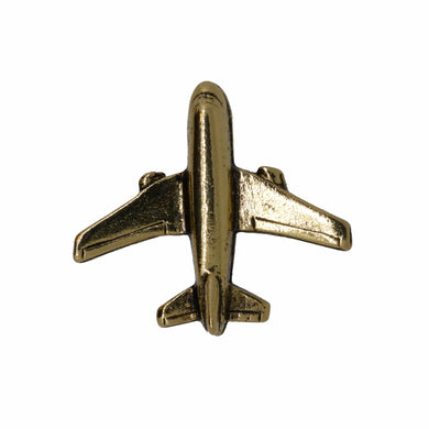 Jet Airplane Gold Lapel Pin