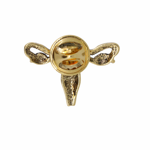 Uterus Gold Lapel Pin