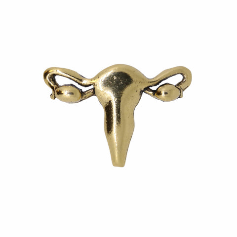 Uterus Gold Lapel Pin