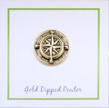 Compass Rose Gold Lapel Pin