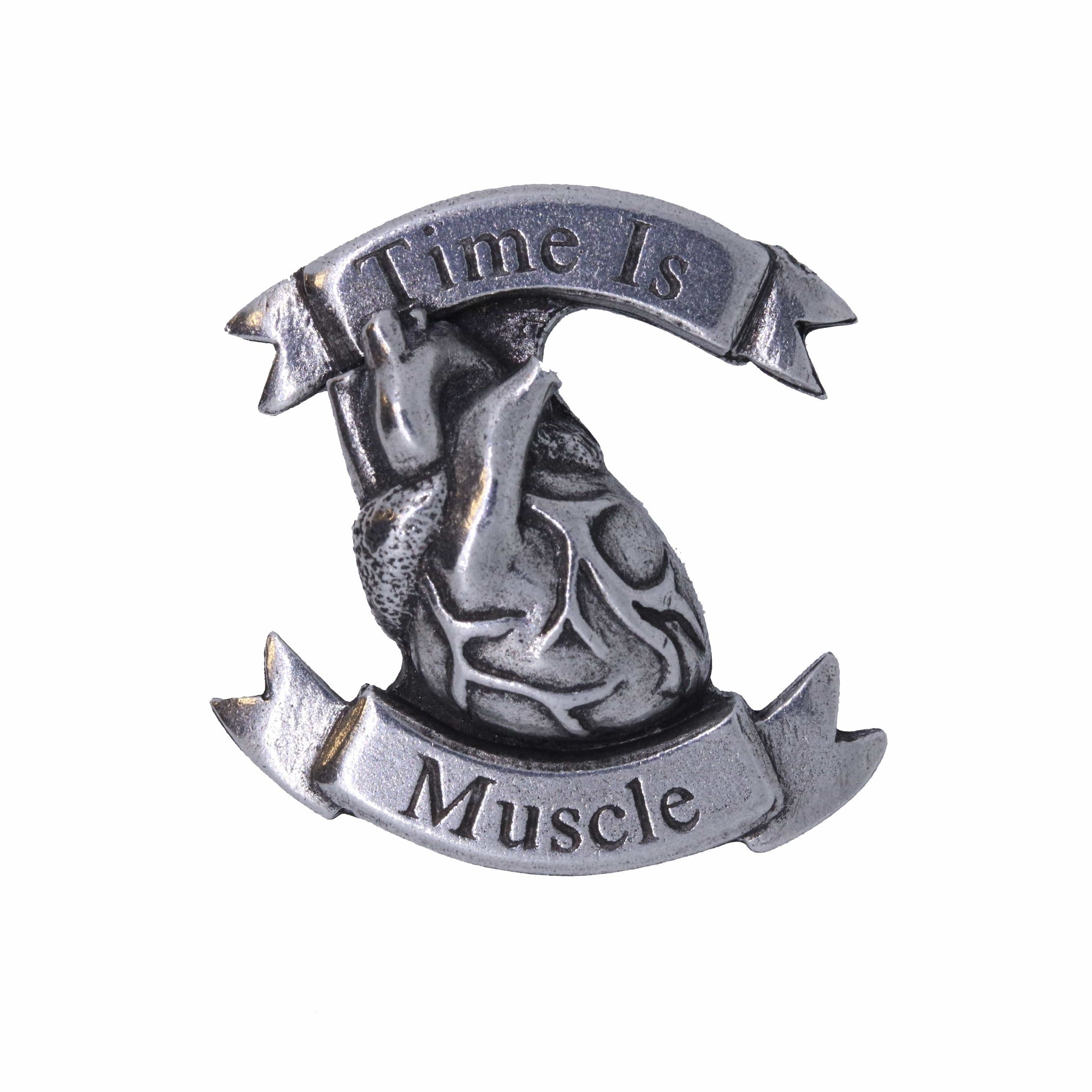 Time is Muscle Heart Attack Awareness Lapel Pin