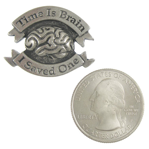 Time is Brain Stroke Awareness Lapel Pin