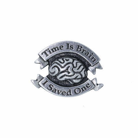 Time is Brain Stroke Awareness Lapel Pin
