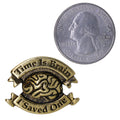 Time is Brain Stroke Awareness Gold Lapel Pin