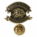 Time is Brain Stroke Awareness Gold Lapel Pin