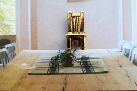 Chair Gold Lapel Pin