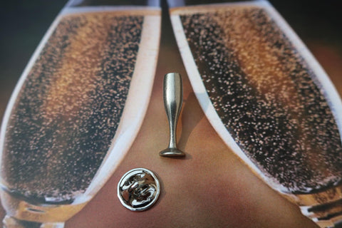 Champagne Glass Lapel Pin