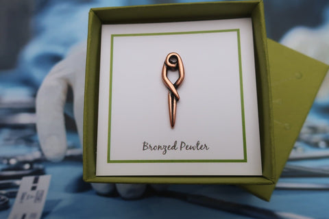 Aneurysm Clip Copper Lapel Pin