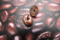 Large Copper Coffee Bean Lapel Pin