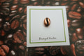 Large Copper Coffee Bean Lapel Pin