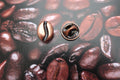 Large Copper Coffee Bean Lapel Pin