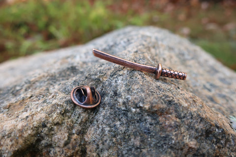 Samurai Sword Copper Lapel Pin