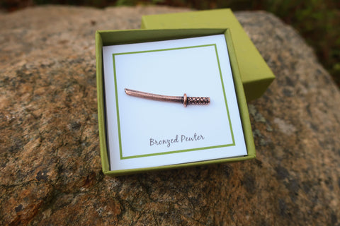 Samurai Sword Copper Lapel Pin