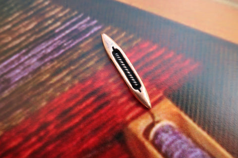 Weavers' Shuttle Copper Lapel Pin