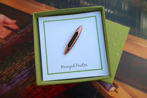 Weavers' Shuttle Copper Lapel Pin