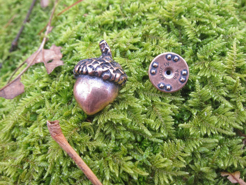 Acorn Copper Lapel Pin
