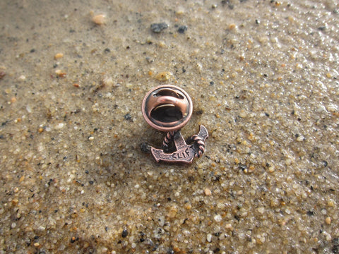 Anchor Copper Lapel Pin