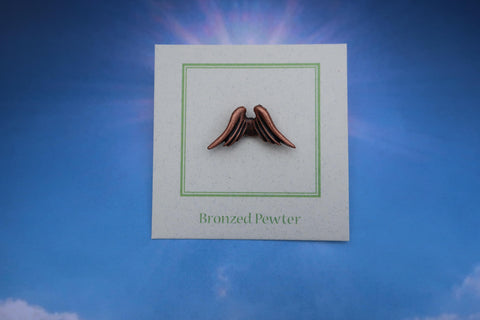 Angel Wings Copper Lapel Pin