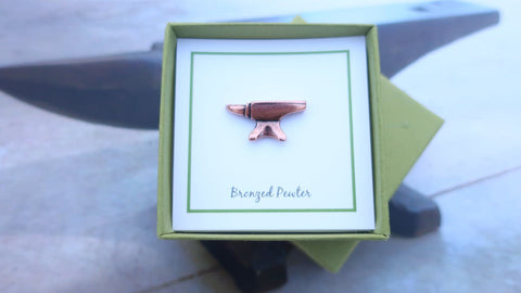 Anvil Copper Lapel Pin