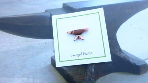 Anvil Copper Lapel Pin
