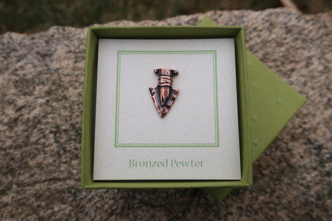 Arrowhead Copper Lapel Pin