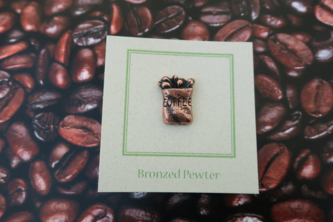 Sack of Coffee Copper Lapel Pin