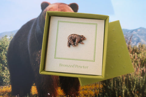 Bear Copper Lapel Pin