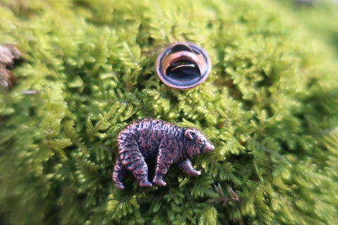 Bear Copper Lapel Pin