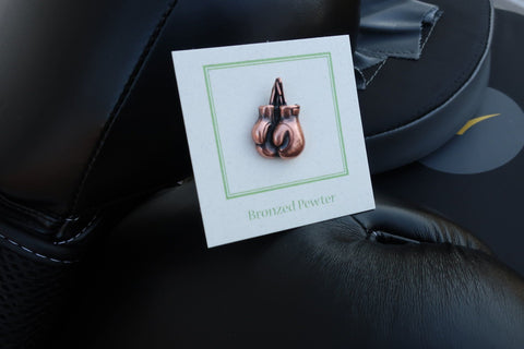 Boxing Gloves Copper Lapel Pin