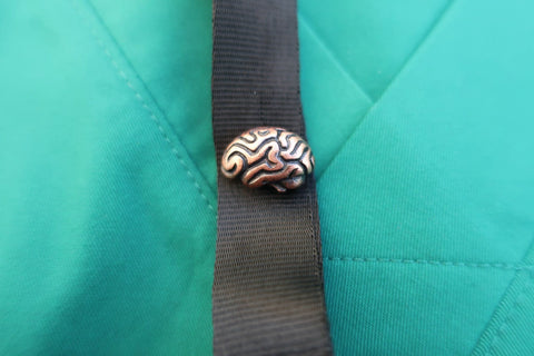 Brain Copper Lapel Pin