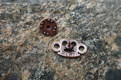 Brass Knuckles Copper Lapel Pin