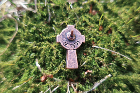 Celtic Cross Copper Lapel Pin
