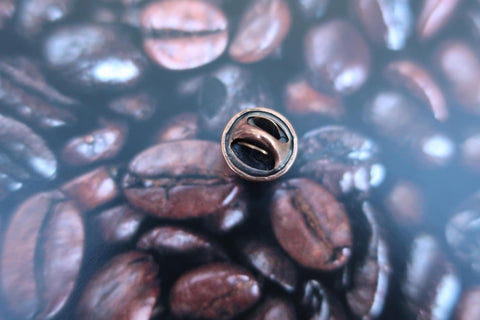 Coffee Bean Copper Lapel Pin