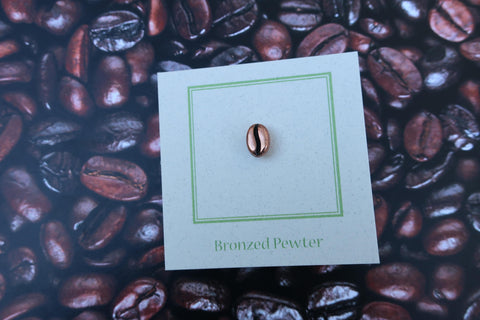 Coffee Bean Copper Lapel Pin