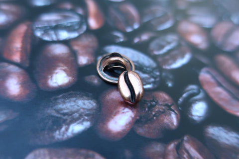 Coffee Bean Copper Lapel Pin