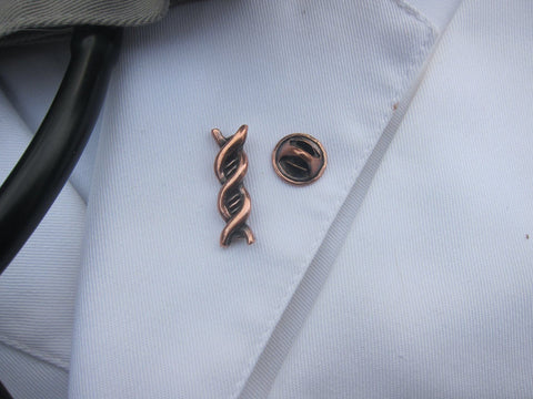 DNA Copper Lapel Pin