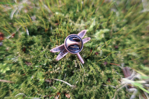 Dragonfly Copper Lapel Pin