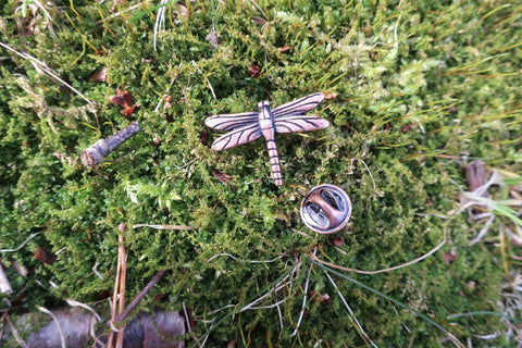 Dragonfly Copper Lapel Pin