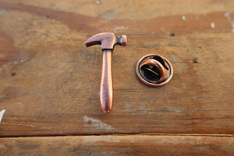Hammer Copper Lapel Pin
