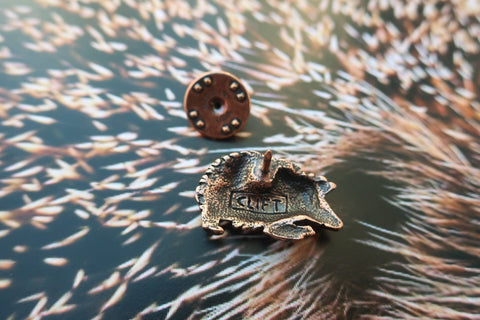 Hedgehog Copper Lapel Pin