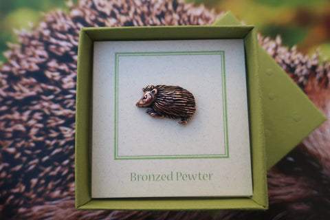 Hedgehog Copper Lapel Pin