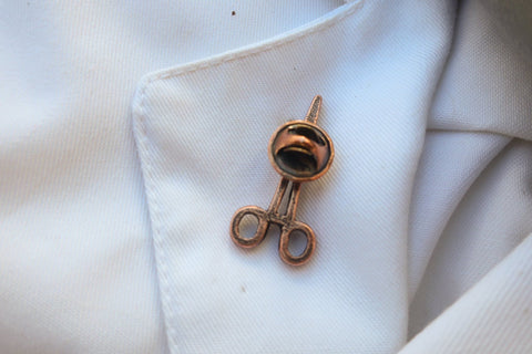 Hemostat Copper Lapel Pin