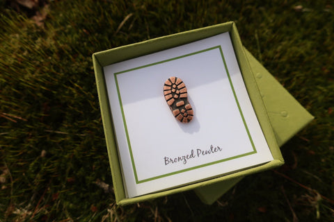 Hiking Boot Copper Lapel Pin