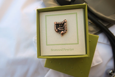 Intestines Copper Lapel Pin