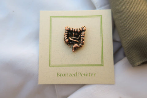 Intestines Copper Lapel Pin