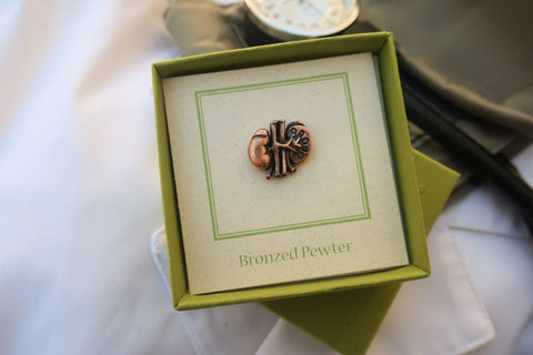 Kidney Copper Lapel Pin
